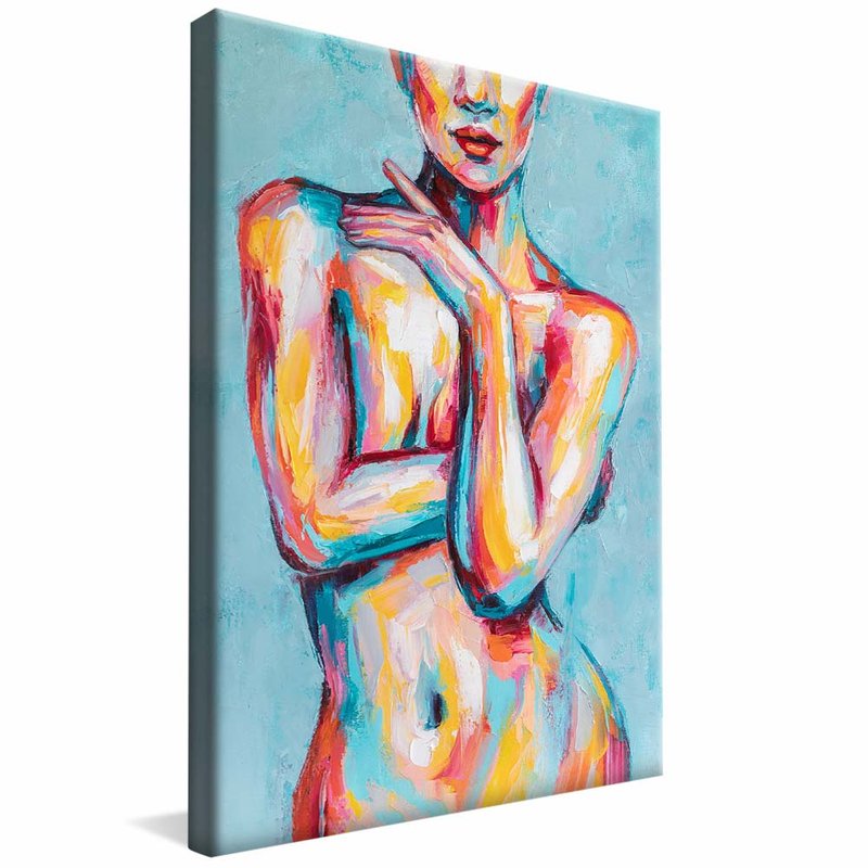 quadro pintura corpo feminino