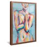 quadro pintura corpo feminino madeira reflexo