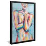 quadro pintura corpo feminino preto reflexo