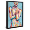 quadro pintura corpo feminino reflexo
