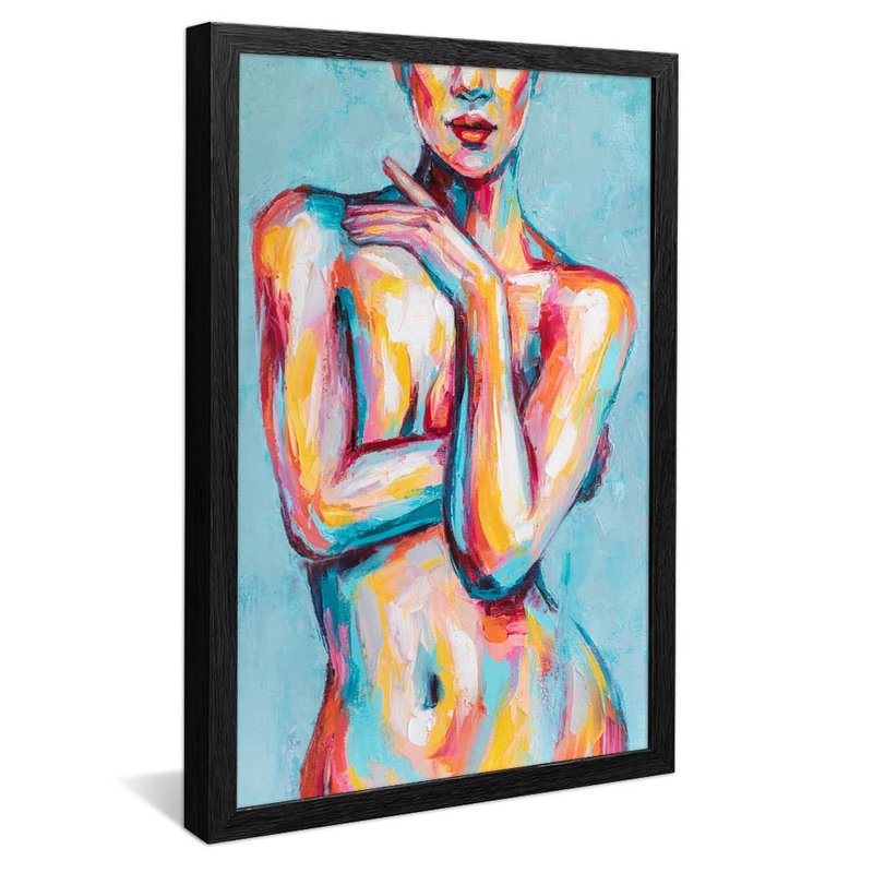 quadro pintura corpo feminino reflexo