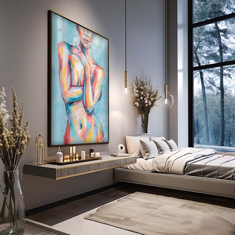 2 pintura corpo feminino madeira