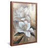 quadro lirio branco madeira reflexo