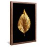 quadro folhagem em dourado madeira