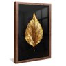 quadro folhagem em dourado madeira reflexo