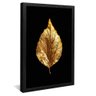 quadro folhagem em dourado preto