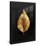 quadro folhagem em dourado preto reflexo