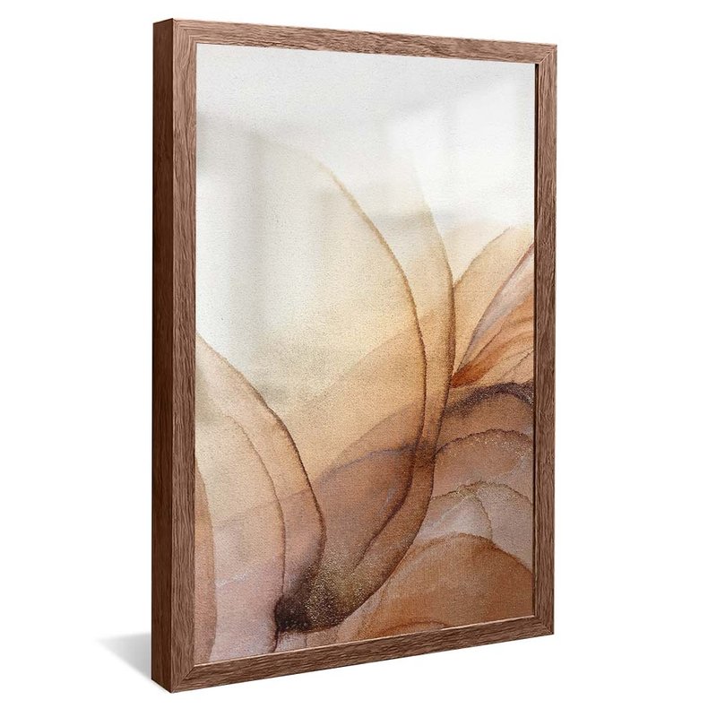 quadro marrom minimalista madeira reflexo