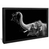 quadro elefante em preto branco preto