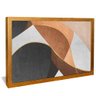 quadro circulos abstratos em nude dourado