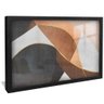 quadro circulos abstratos em nude preto reflexo