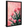 quadro floral de rosas preto