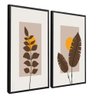 quadro duo floral e sol preto