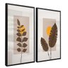 quadro duo floral e sol preto reflexo