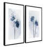 quadro duo floral em aquarela preto