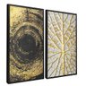quadro 2 pecas formas em ouro preto