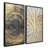 quadro 2 pecas formas em ouro preto reflexo