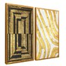 quadro duo ouro abstrato dourado
