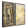 quadro duo ouro abstrato preto reflexo