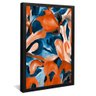 quadro veludo azul e laranja preto