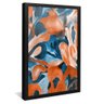quadro veludo azul e laranja preto reflexo