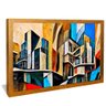 quadro vila geometrica dourado