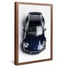 quadro porsche escuro borda madeira