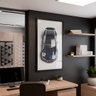 1 quadro porsche escuro preto
