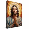 quadro vitral jesus cristo rezando borda infinita