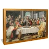 quadro decorativo santa ceia de juan de juanes v1139 dourado com vidro
