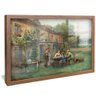 quadro decorativo cafe no jardim de ridgway knight v1132 moldura de madeira com vidro