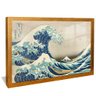 quadro decorativo a grande onda de kanagawa k houkai v1342 moldura dourada com vidro