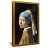 quadro decorativo menina com brinco de perola de vermeer v1343 moldura dourada com vidro