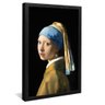 quadro decorativo menina com brinco de perola de vermeer v1343 moldura preta