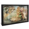 quadro decorativo o nascimento de venus de sandro botticelli v1344 moldura preta com vidro