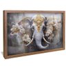quadro elefante indu madeira reflexo