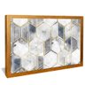 quadro textura hexagonos dourado