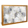 quadro textura hexagonos dourado reflexo