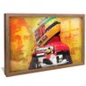 quadro ayrton senna brasil madeira reflexo