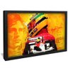 quadro ayrton senna brasil preto