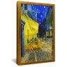 quadro decorativo van gogh cafe na praca moldura dourada