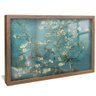 quadro decorativo amendoeira em flor de van gogh v1141 moldura de madeira com vidro