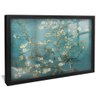 quadro decorativo amendoeira em flor de van gogh v1141 moldura preta com vidro