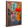 quadro decorativo caminhar em paris v1654 moldura de madeira