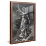 quadro justica madeira reflexo
