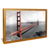 quadro decorativo ponte golden gate v1471 moldura dourada com vidro