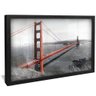 quadro decorativo ponte golden gate v1471 moldura preta com vidro