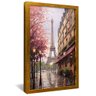 quadro decorativo arte paris pintura v22 moldura dourada