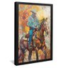 quadro cowboy mosaico preto reflexo