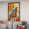 1 quadro cowboy mosaico preto